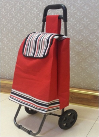 colorful personal portable folding metal shopping cart with wheels