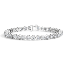 14K White Gold Lab Diamond Tennis Bracelet