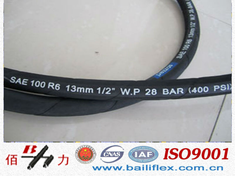 Oil resistant rubber hydraulic hose oil sae 30, sae 10 hydraulic oil, sae j1508 hose clamps