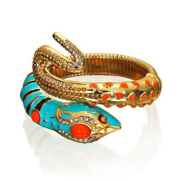 Fancy multicolor curving snake bangles