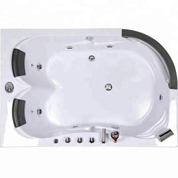 Homeused 1.2m Corner Acrylic Whirlpool Jetted Glass Massage