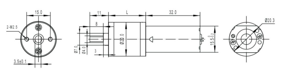 Brushless 16mm 12v dc gear motor