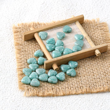 Natural Amazonite Heart Cabochon Amazonite Loose Gemstone