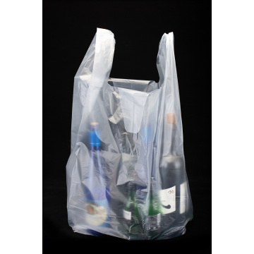 Sac de T-shirt Shopping en plastique transparent HDPE