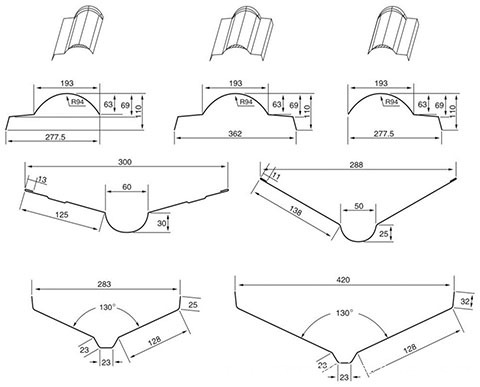 roof ridge cap machine 