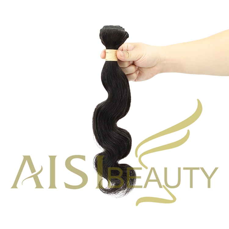 Aisi Beauty Hot Selling Wholesale Hair Extensions Body Wave 100% Black In Stock Brazilian Human Hair Weave Bundles