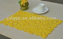 Newest style felt table mats colour felt felt flower laser cutting felt coaster