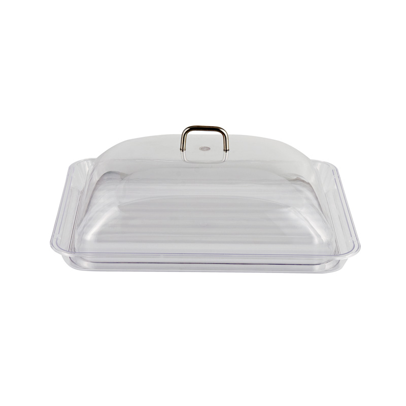 Deep Black Tray 45x35cm Polycarbonate Clear Tray 14x18 Inch Plastic Rectangular White Tray