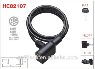 Keyed Bicycle Lock,Spiral Lock,Cable Lock HC82107