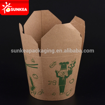 Disposable paper noodle box packaging