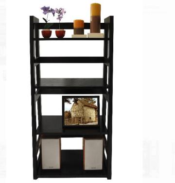 Modern Wooden Barrister Leaning Bookcase shelves