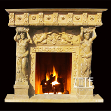 Classic Design Elegant sandstone fireplace