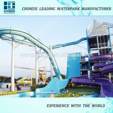 top quality curly slide amusement park water slide