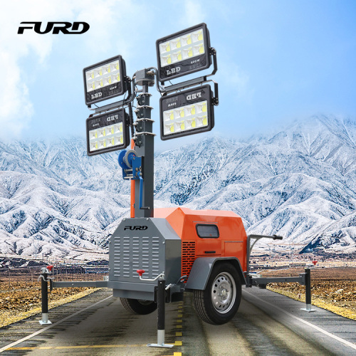 Mobile Portable Light Tower 4000 Watts, Diesel Generator