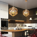 Leder Living Room Lampu Pendant Kayu