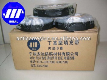 Black Butyl Putty Tape / Mastic Tape for Smoothing Steel Pipe Surface