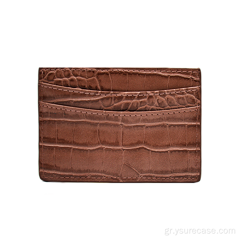 Προσαρμοσμένο λογότυπο Hot Sale Crocodile Credit Card Holder