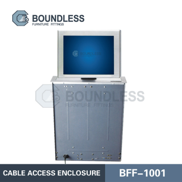 table hidden monitor lift \screen lift mechanism \lcd lift system