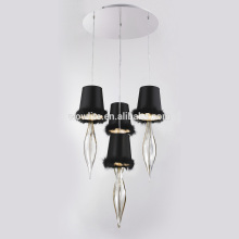 4L Modern simple cloth cover pendant lamp D1411-4BL