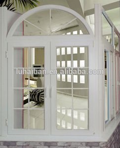 Soundproof window grill design upvc casement window