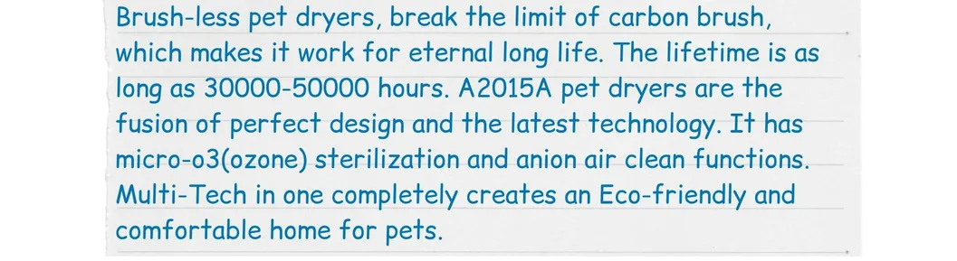 A2015A 2800W Quality Brush-Less Pet Grooming Professional Dog Hair Dryer