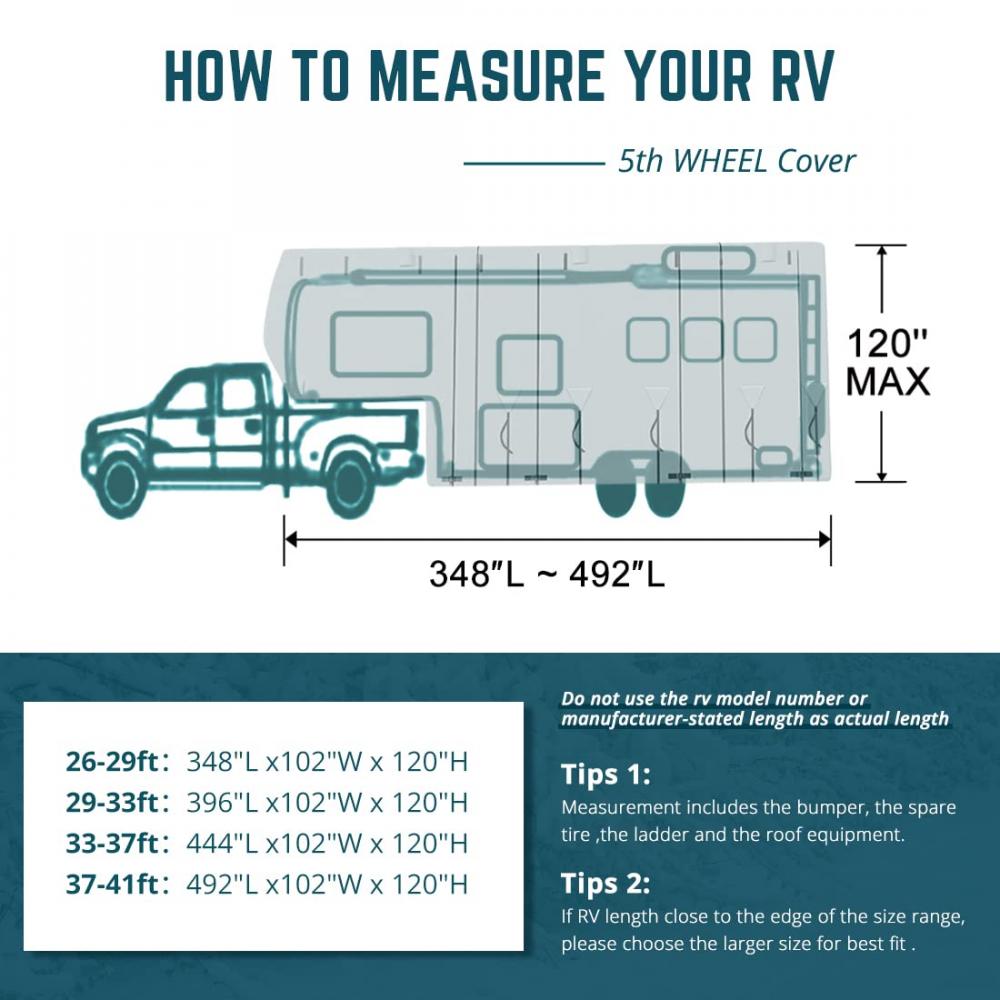 Модернизированная 5-го колеса RV Cover 5 слоев анти-UP