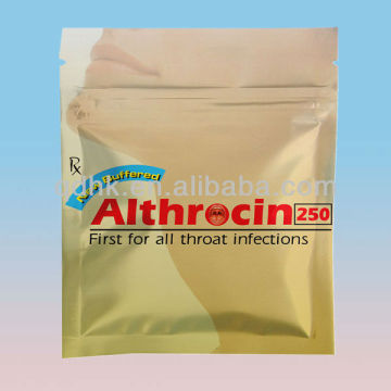 mini zip top pharmacutical bag/medicine packaging bag