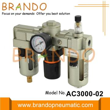 AC3000-02 1/4 &#39;&#39; Pneumatisk FRL-filterregulator Smörjare