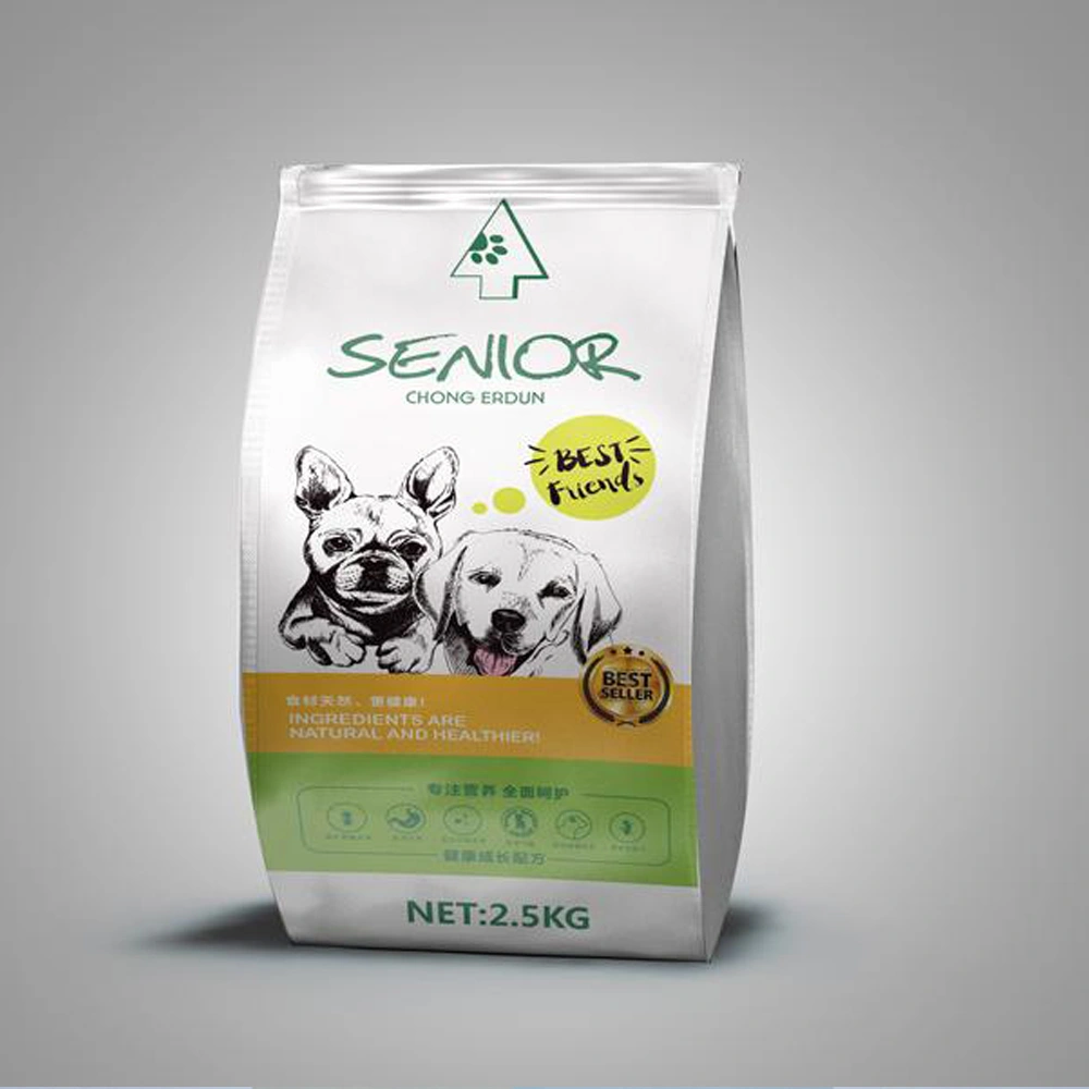 Qingdao Factory Composite Film PP PE HDPE Pet VMPET Three Side Sealing Self Sealing Pet Food Pouch