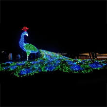 3D Lighted Zoo Phoenix Sculpture for Outdoor Zoo Illumination