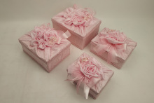 Pink Wedding Gift Box wrapped in satin ribbon