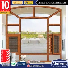 aluminum wood glass bay window
