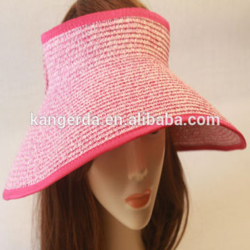 paper straw visor sun hats /sun protective straw hats for women/ladies hats