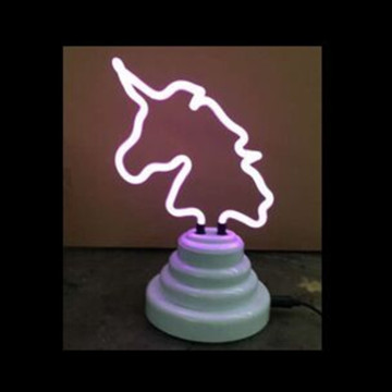 battery or usb operated unicorn neon table light