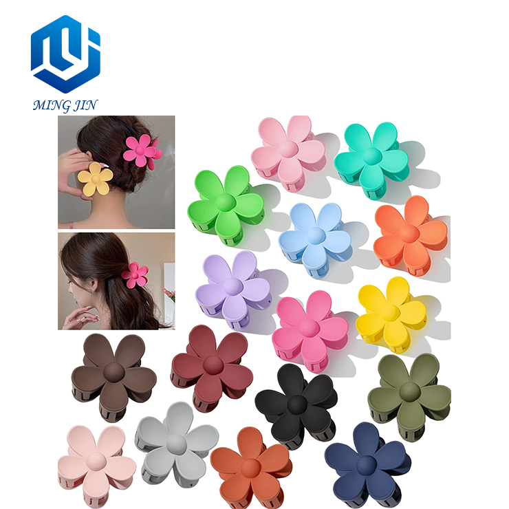 new arrival candy color mini 7cm flower hair claw clips for women daisy claw hair clips