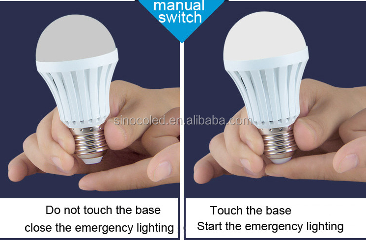 Led emergency bulb light B22 E27 E26, led intelligent bulb light emergency use, led magic bulb