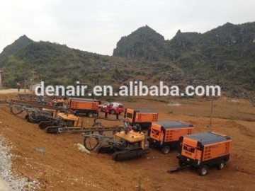 mobile air compressor for drilling rig