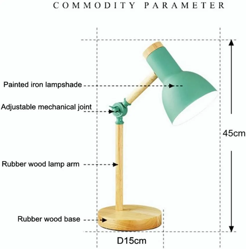 Stylish Wooden Base LED Desk Lamp for Modern Bedrooms