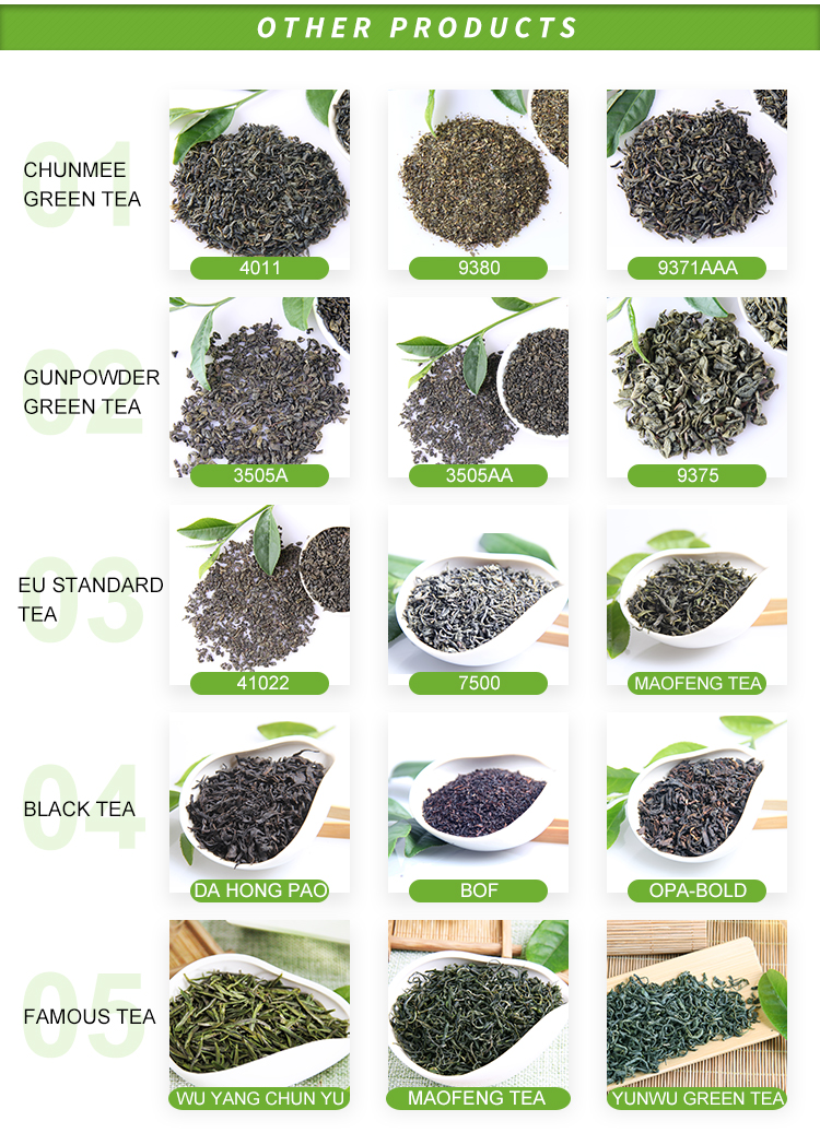 2021 New Favorable Fine Green Tea Oem Organic Green Tea Gunpowder Loose Tea