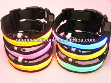 Reflective LED luminous dog collars,elastic dog collars