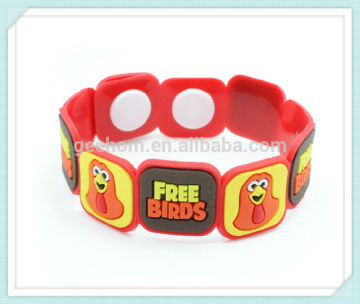 adjustable fashion bracelets pvc rubber kids bangles bracelets