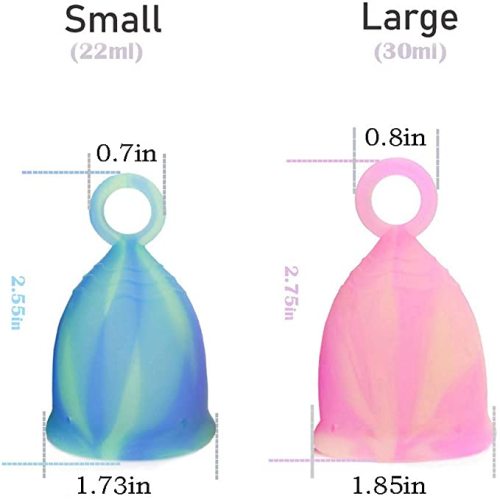 Taza menstrual con anillo para principiantes de extracción fácil