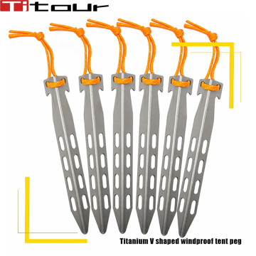 Titanium V Shape Tent Peg
