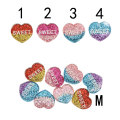 100 unids / lote cabujón de corazón brillante mezcla de colores dulce corazón resina artesanal para mujeres niñas horquillas para el cabello accesorio de anillo