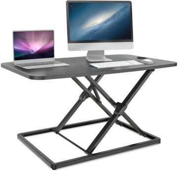 Adjustable Standing Desk Converter for Ergonomic Computer Workstation