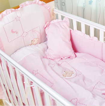 Solid Color with Embroidery Baby Bedlinen