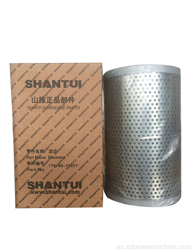 Filtros Shantui 175-49-11221 para bulldozer sobre orugas