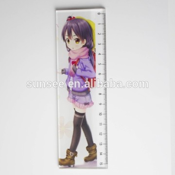Acrylic making plastic ruler ruler with anime printing design special for kids