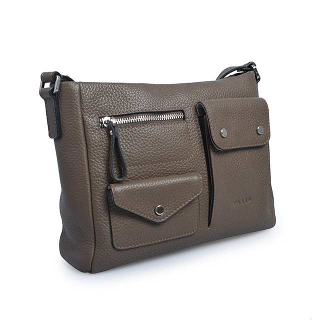 Multiple function leather crossbody bag women