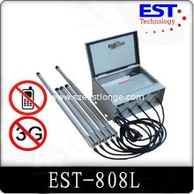 Gsm / Dcs High Power Jammer Est-808la , 5 Antenna Omni-directional Jammer
